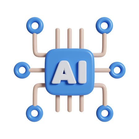 Technologie IA  3D Icon