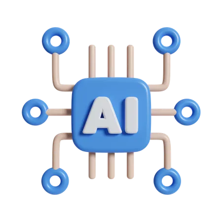 Technologie IA  3D Icon