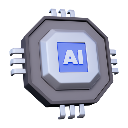AI Technology  3D Icon