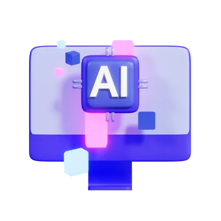 Tecnología Ai  3D Icon