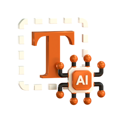 AI Text  3D Icon