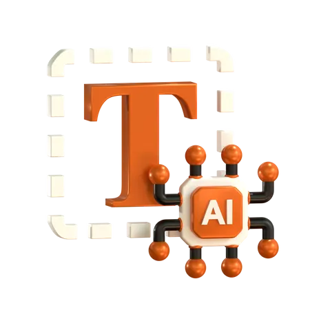 AI Text  3D Icon