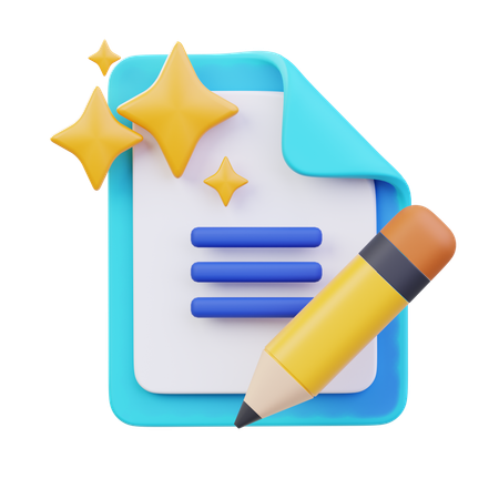 Generación de texto con IA  3D Icon