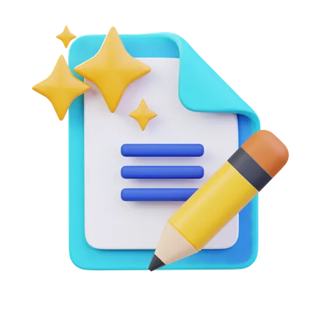 Generación de texto con IA  3D Icon