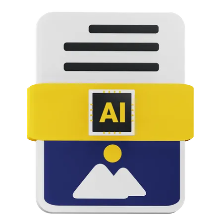 Ai texto para imagem  3D Icon