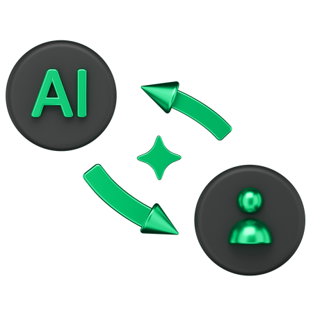 Ai To Human  3D Icon