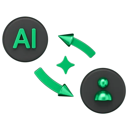 Ai To Human  3D Icon