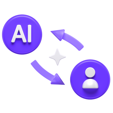 Ai To Human Transition  3D Icon