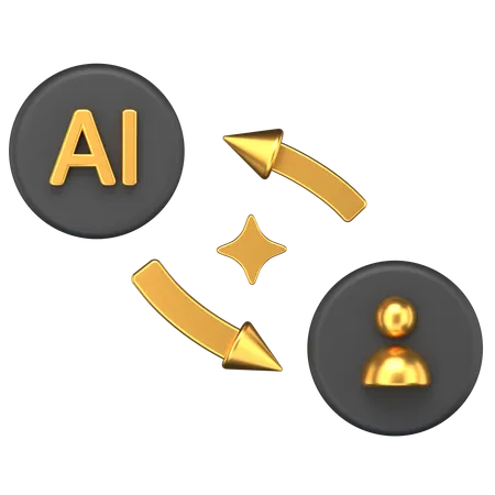 Ai To Human Transition  3D Icon