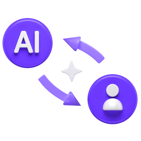 Ai To Human Transition  3D Icon