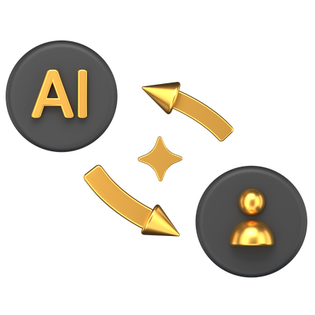 Ai To Human Transition  3D Icon