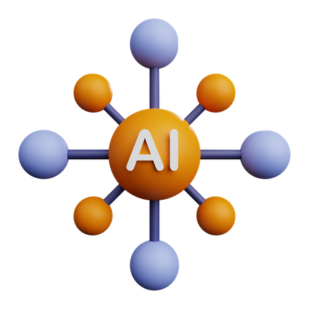 AI 토폴로지  3D Icon