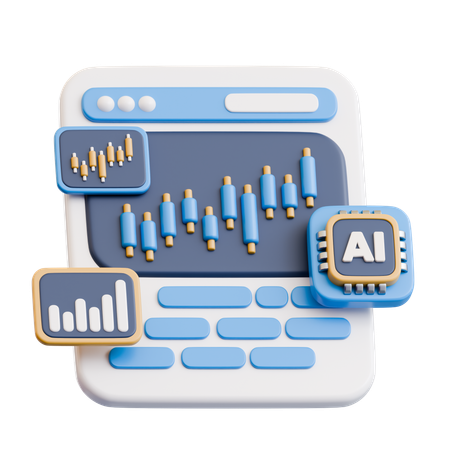 Ai Trading  3D Icon
