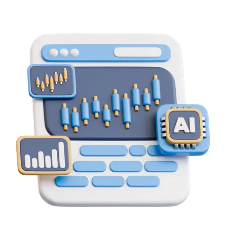 Ai Trading  3D Icon