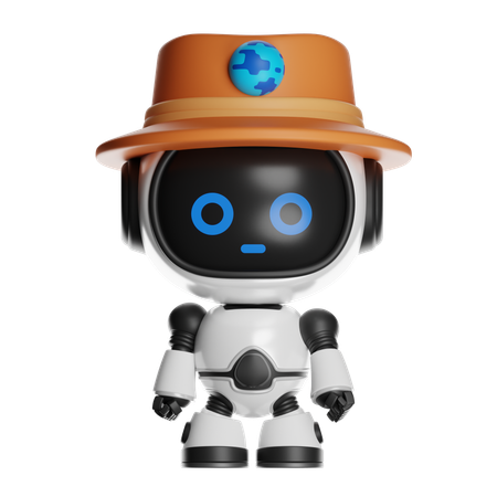 Ai trägt Country-Hut  3D Illustration