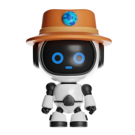 Ai trägt Country-Hut  3D Illustration