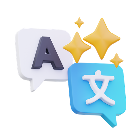 AI翻訳通訳  3D Icon