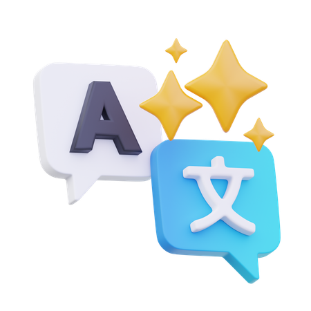 AI Translate Interpreter  3D Icon