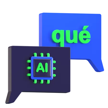 Ai Translator  3D Icon