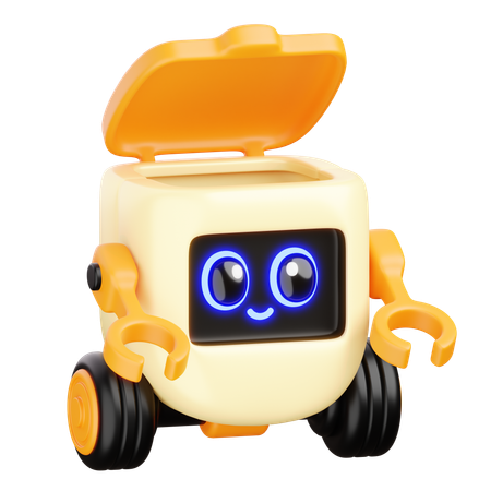 Ai Trash Sorting Robot  3D Icon