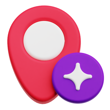 Ubicación de IA  3D Icon