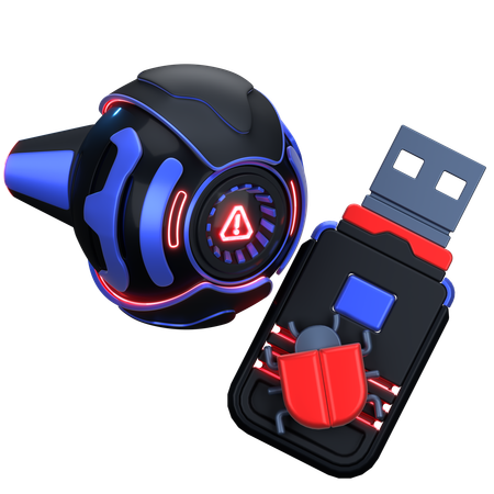 Unidade USB de IA  3D Icon