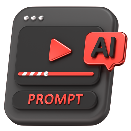 Ai Video  3D Icon