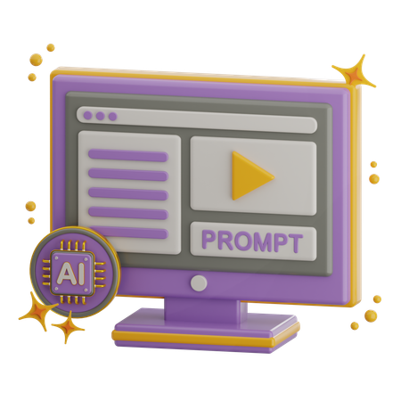 Ai Video  3D Icon
