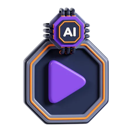 Ai Video  3D Icon