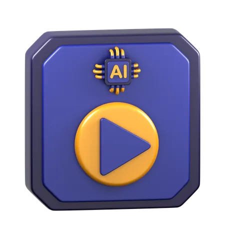 Ai Video  3D Icon