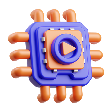 AI Video  3D Icon