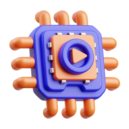 AI Video  3D Icon