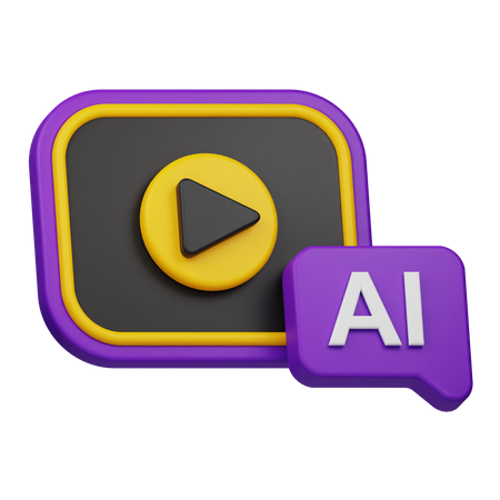 AI Video  3D Icon