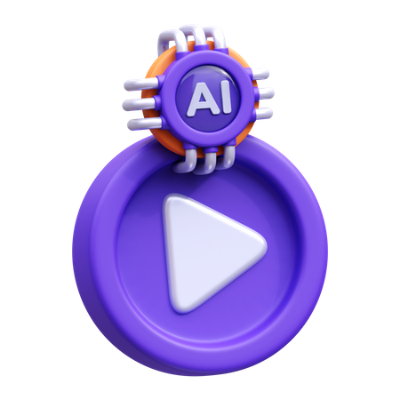 Ai Video  3D Icon