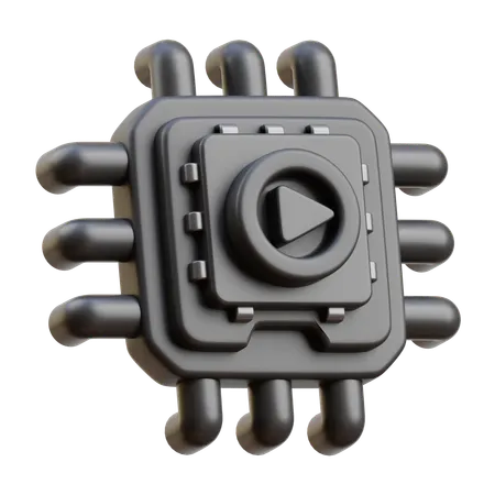 AI Video  3D Icon