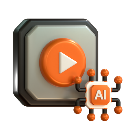 AI Video  3D Icon