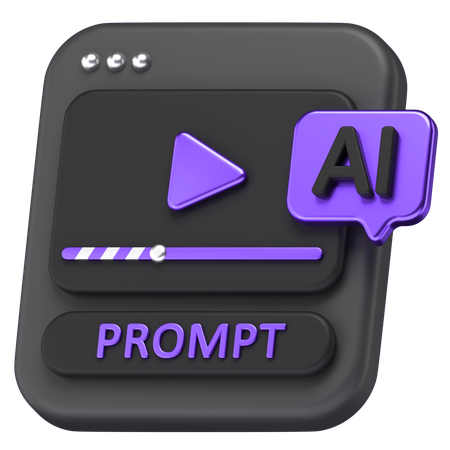Ai Video  3D Icon