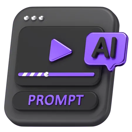 Ai Video  3D Icon