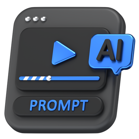 Ai Video  3D Icon