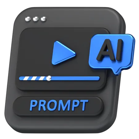 Ai Video  3D Icon