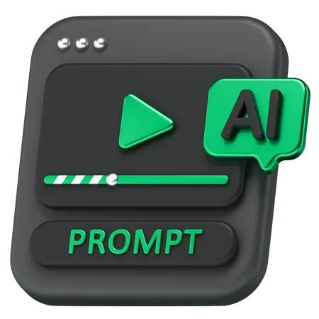 Ai Video  3D Icon
