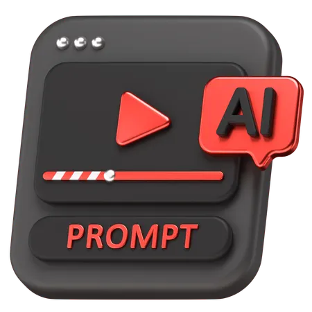 Ai Video  3D Icon