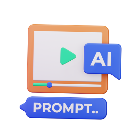 Ai Video  3D Icon