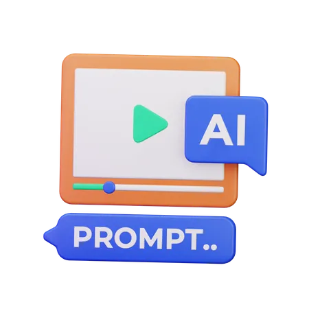 Ai Video  3D Icon