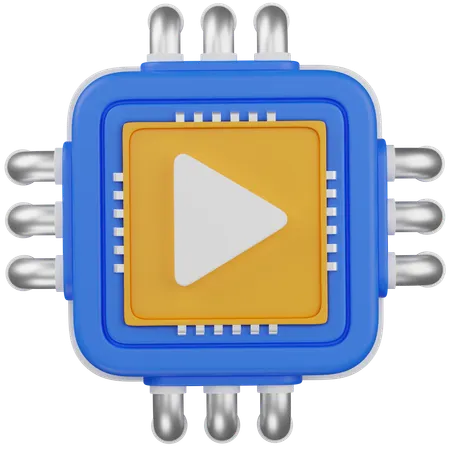 Ai video  3D Icon