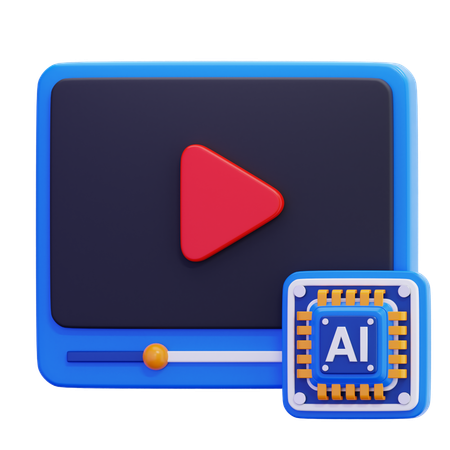 AI Video  3D Icon