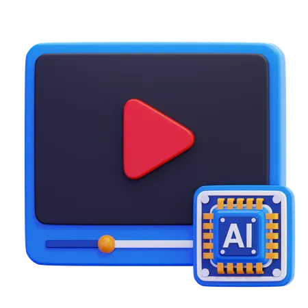 AI Video  3D Icon