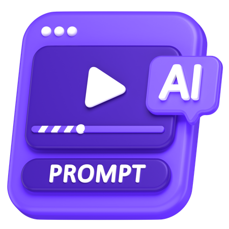 Ai Video  3D Icon