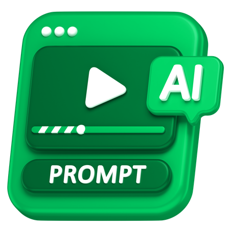 Ai video  3D Icon