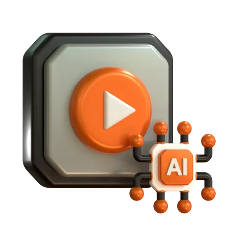 AI Video  3D Icon